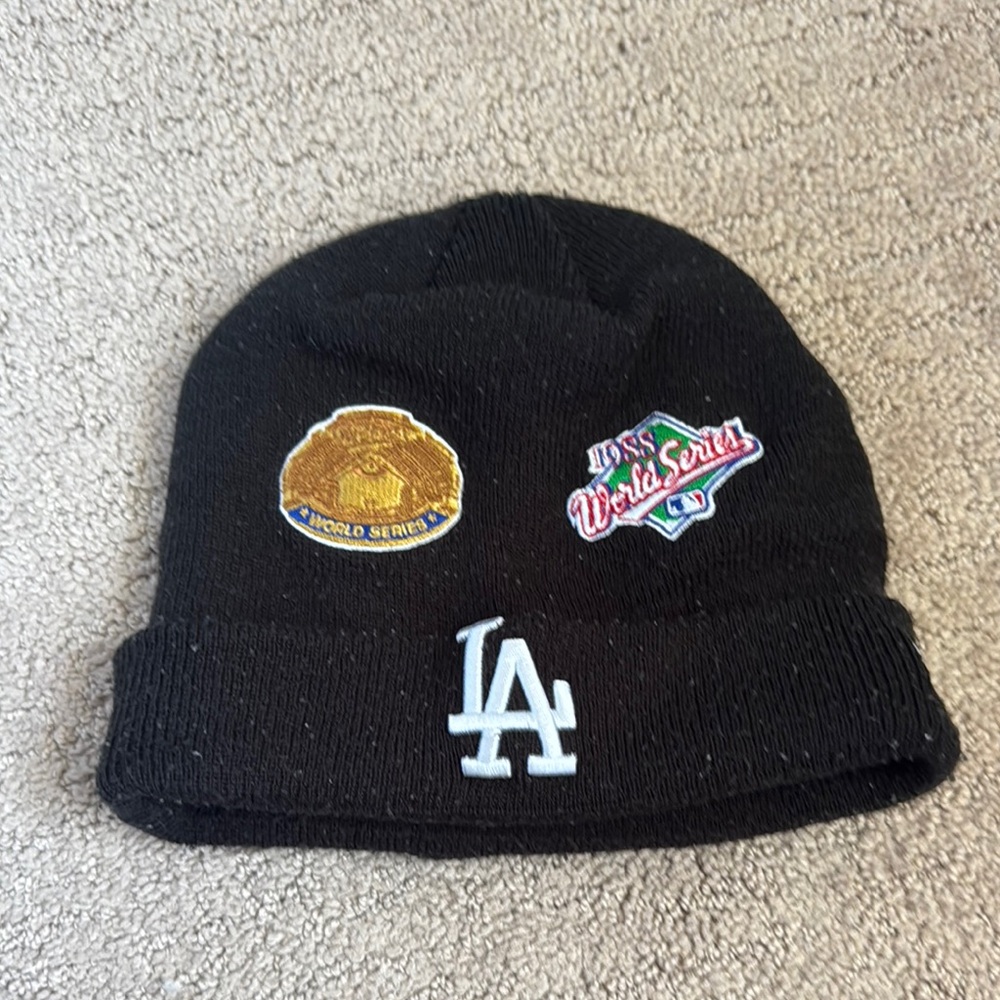 New Era Black Dodgers World Series Beanie